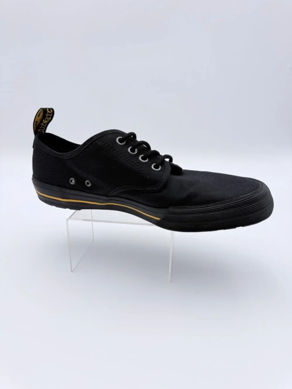 Dr. Martens Pressler Mens Black Canvas Sneakers Size 9 US Lace-Up Casual Shoes